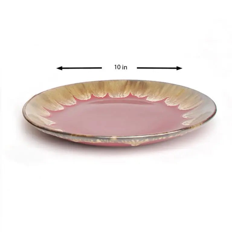 Red Handmade Ceramic Dinner Plate Set | Handmade Ceramic Dinner Plate Set - Red