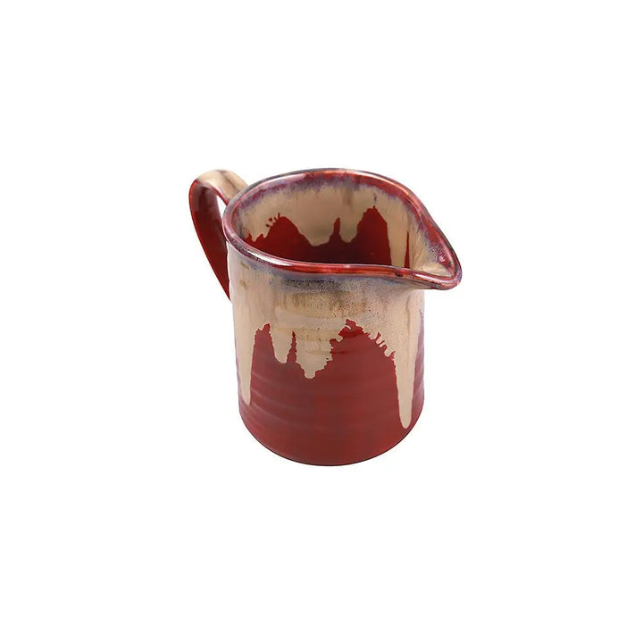 Ceramic Pour Jug - Red | Vintage Ceramic Pour Jug - Deep Red