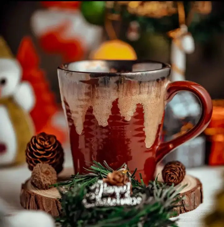 Red Coffee Ceramic Mugs | Coffee Ceramic Mugs - Glossy Red