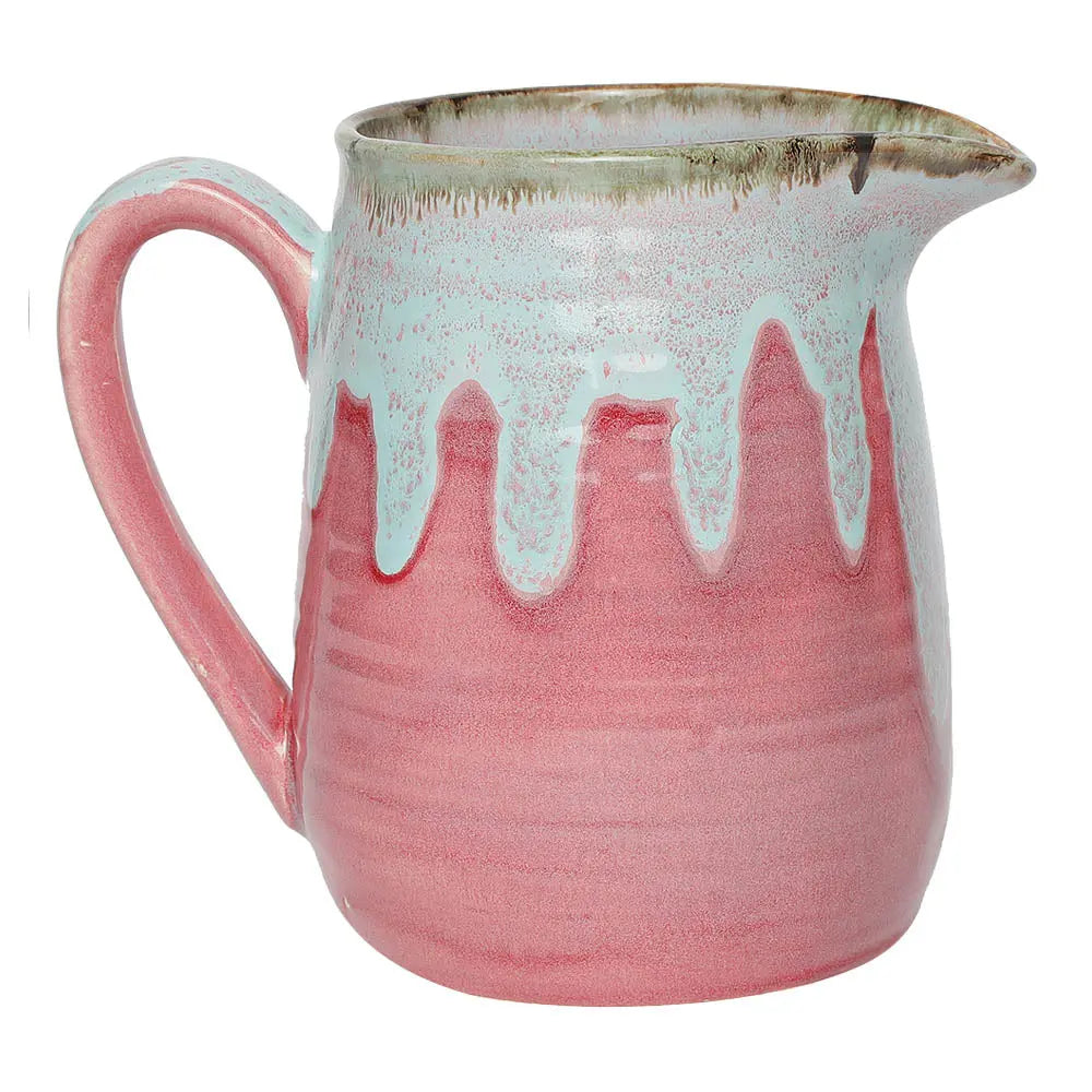 Pour Jug - Handmade Ceramic, Glossy Finish (Pink) | Handmade Ceramic Pour Jug - Glossy Pink