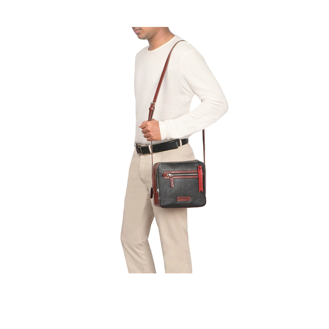 Vegetable Tanned Leather Crossbody Bag, Adjustable Straps | Urban Edge Crossbody
