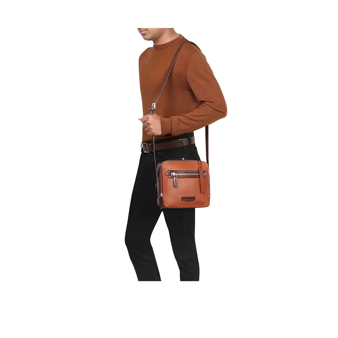 Vegetable Tanned Leather Crossbody Bag, Adjustable Straps | Urban Edge Crossbody