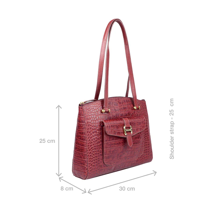 Marsala Leather Tote Bag | Lotus Elegance Marsala Tote