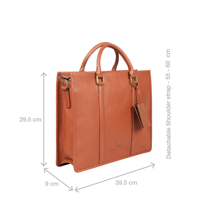Classic Tan Leather Messenger Bag | Classic Simplicity Briefcase