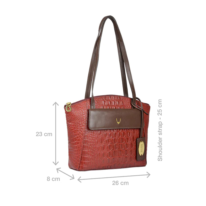 Brown Leather Shoulder Bag | Dual Tone Elegance Shoulder Bag