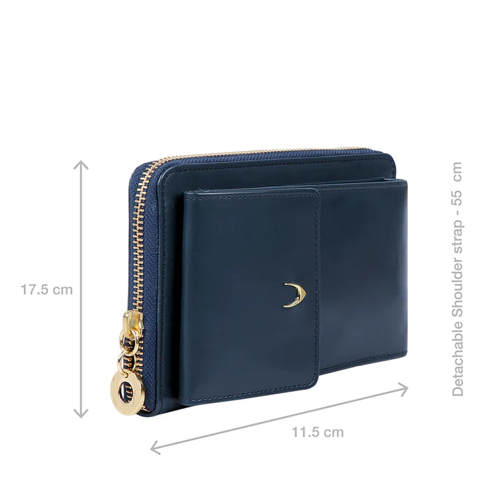 Blue Leather Sling Wallet | Minimalist Elegance Sling Wallet