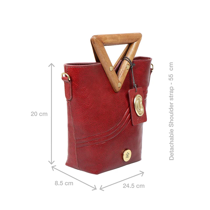 Marsala Leather Sling Bag | Zen-Inspired Marsala Goat Glazed Sling Bag