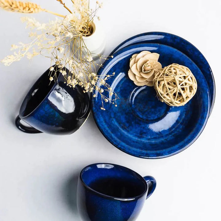 Blue Ceramic Cups & Saucers | Exclusive Ceramic Cups and Saucers - Night Sky
