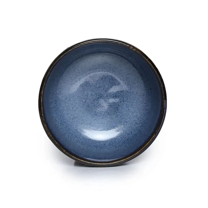 Blue & Black Ceramic Serving Bowl Set | Handmade Ceramic Serving Bowl Set - Blue & Black