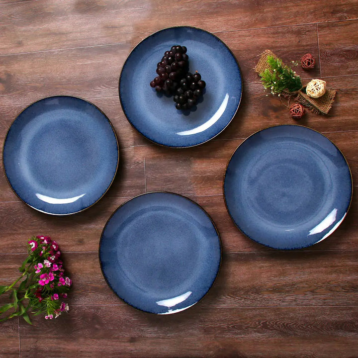 Handmade Ceramic Dinner Plate Set | Handmade Ceramic Dinner Plate Set - Midnight Blue