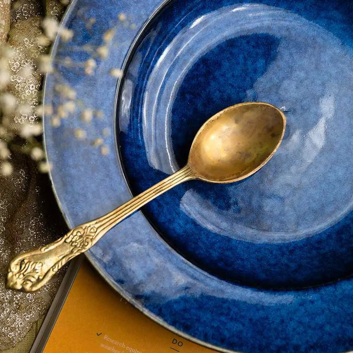 Midnight Blue Ceramic Pasta Platter Set | Handmade Ceramic Pasta Platter Set - Midnight Blue