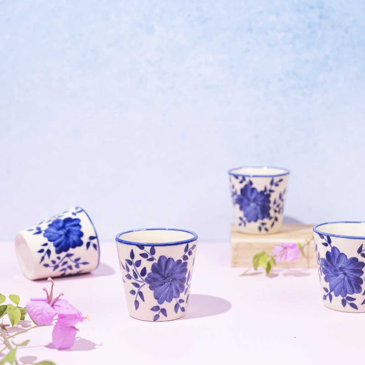 Ceramic Glasses Set - Set of 2, Blue | Exquisite Ceramic Glasses Set of 2 - Himalayan Blue