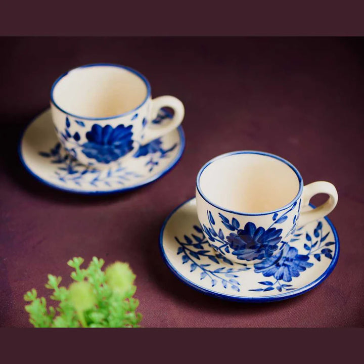 Blue Ceramics Cup & Saucers | Ceramics Cup & Saucers - Himalayan Blue
