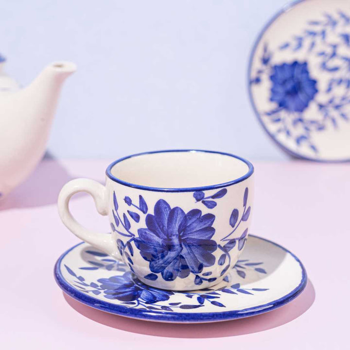 Blue Ceramics Cup & Saucers | Ceramics Cup & Saucers - Himalayan Blue