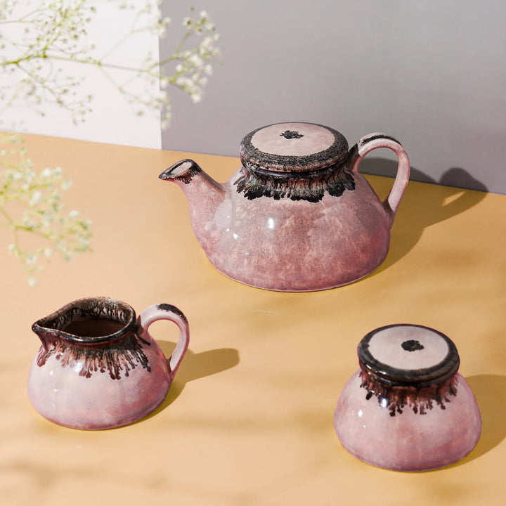 Pink Ceramics Tea Set 11 Pcs | Exclusive Ceramics Tea Set 11pcs - Pink Blossom