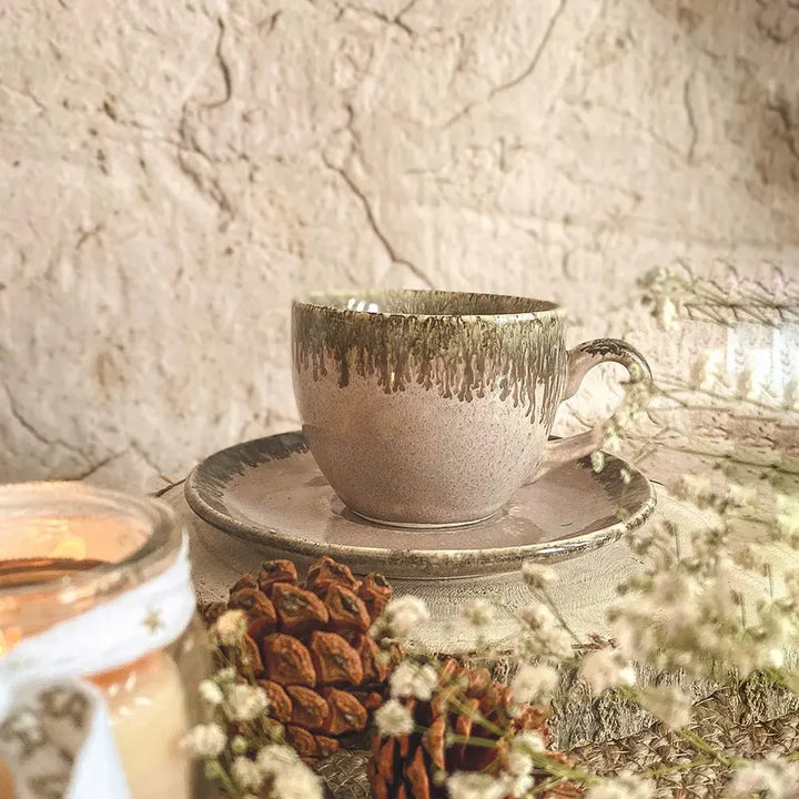 Ceramics Tea Cup & Saucer | Round Ceramics Tea Cup and Saucer