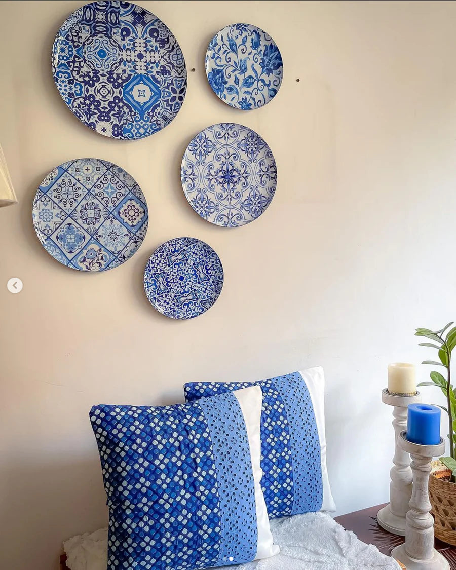 Colorful Portuguese Wall Plates Set | Portuguese Wall Plates Set of 5