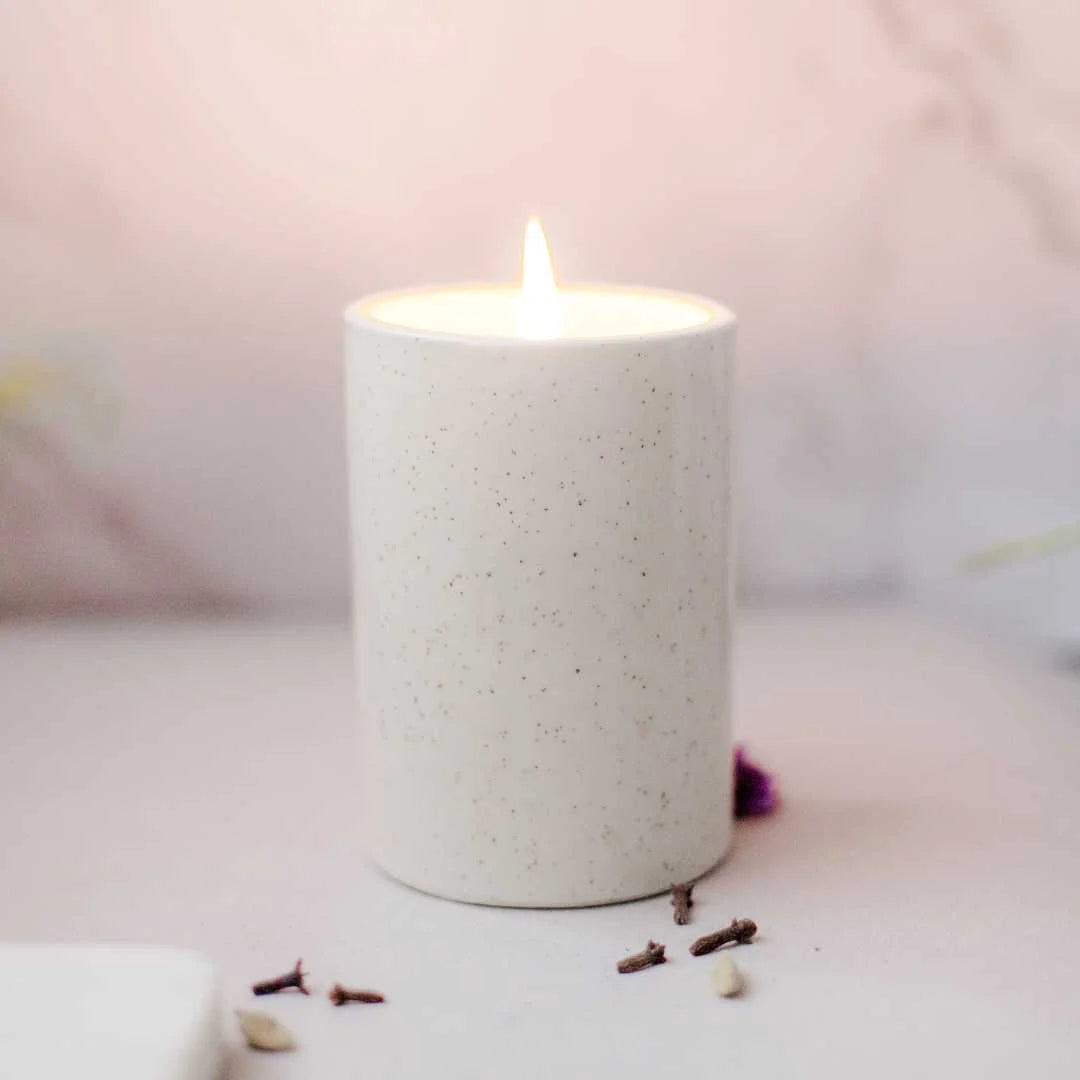 Ceramic Scented Candle | Astonishing Ceramic Glass Scented Candle