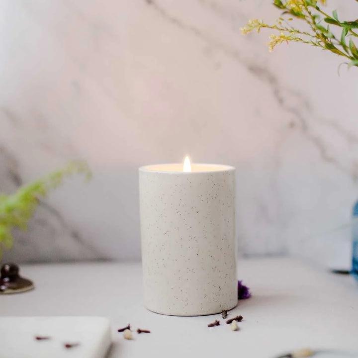 Ceramic Scented Candle | Astonishing Ceramic Glass Scented Candle