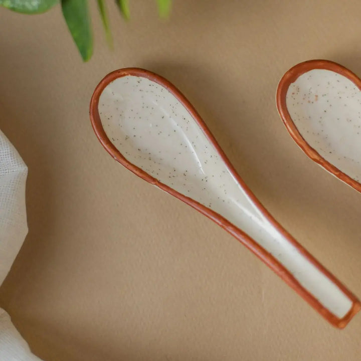 Ceramic Spoon Set - 2-Pack | Handmade Ceramic Spoon Set of 2