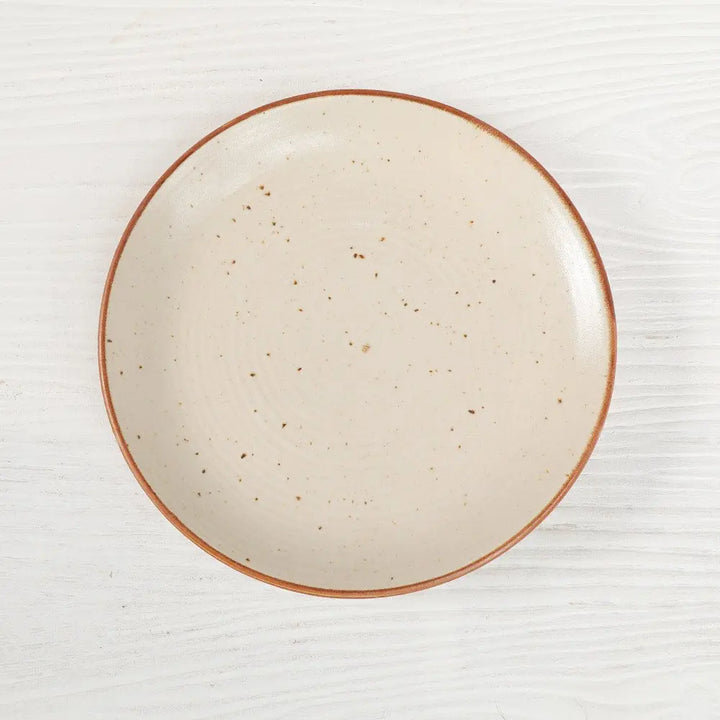 Handmade Ceramic Quarter Plates | Handmade Ceramic Quarter Plate Set - White