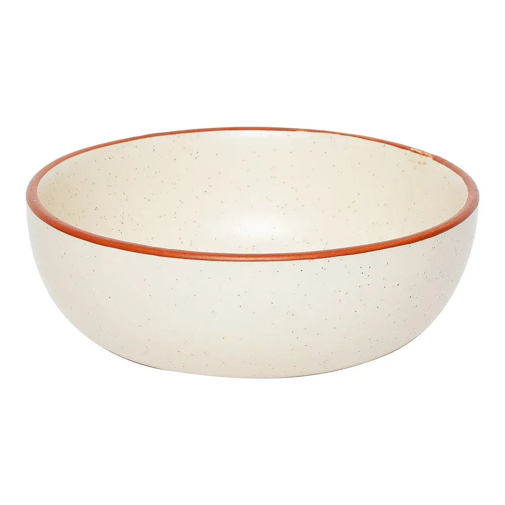 White Ceramic Serving Bowl - Lead-Free, 700ml | Handmade Ceramic Serving Bowl - White
