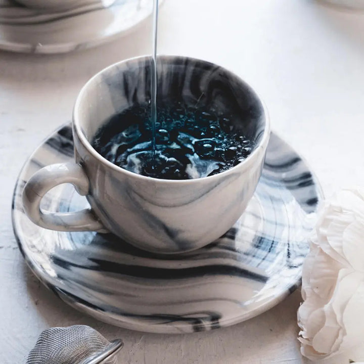 White Ceramic Tea Set of 7 Pcs | Premium Handmade Ceramic Tea Set of 7pcs - White