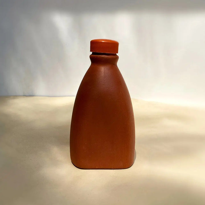 Handmade 500ml Terracotta Water Bottle | Terracotta 500ml Drinking Water Bottle