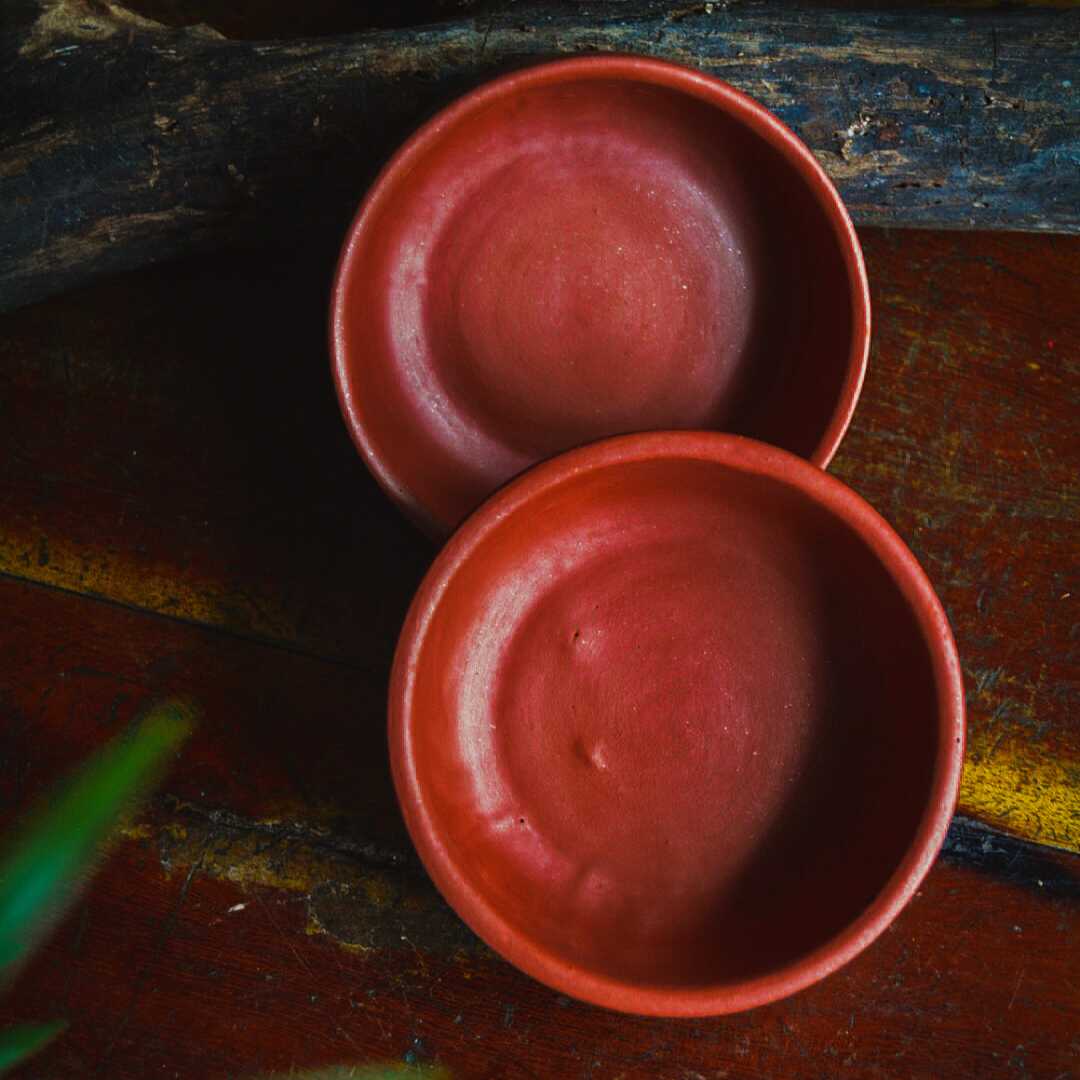 Indian Style Terracotta Serving Bowl Set | Terracotta Exclusive Serving Bowl Set of 2