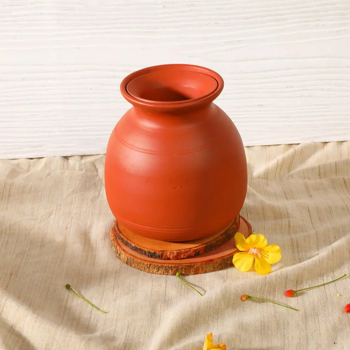 Terracotta Pot & Katori Set - Lead-Free, Scratch Resistant | Handmade Terracotta Pot & Katori