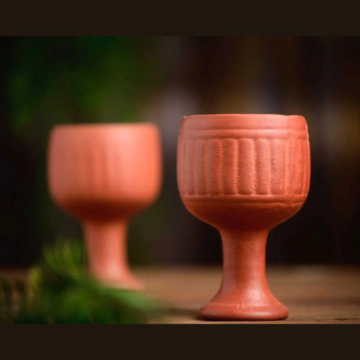 Premium Handmade Wine Glasses - Red (Set of 2) | Handmade Premium Wine Glasses - Indian Red