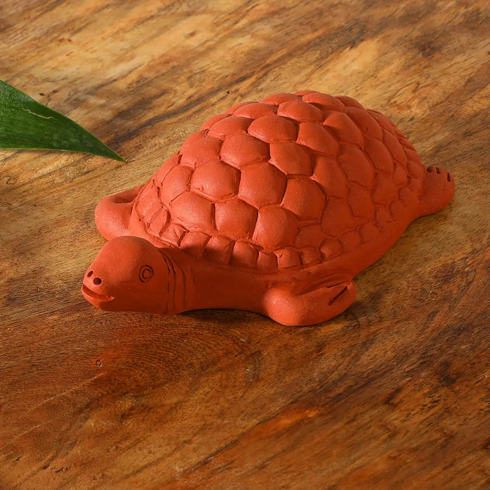 Small Terracotta Decor Turtle | Handmade Terracotta Small Decor Turtle
