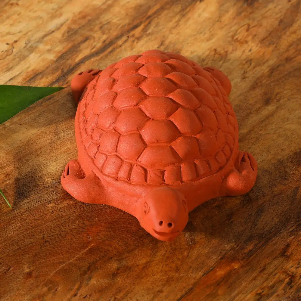 Small Terracotta Decor Turtle | Handmade Terracotta Small Decor Turtle
