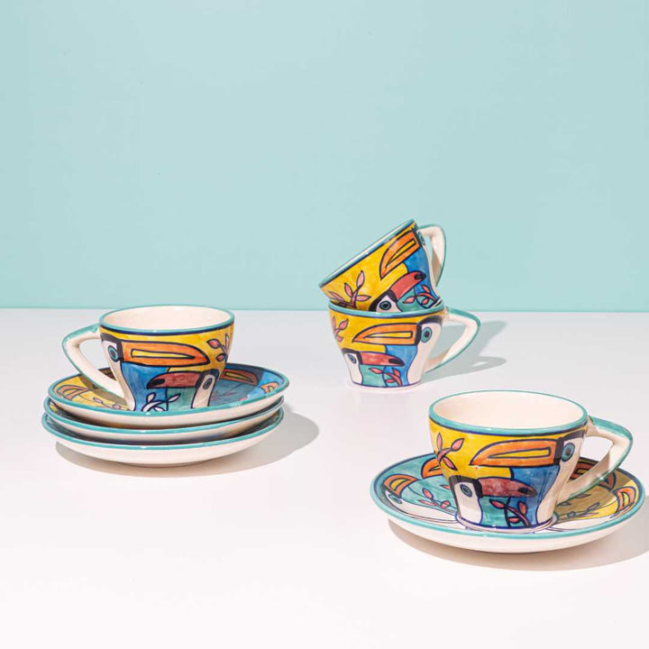 Ceramic Cup & Saucer | Tropical Ceramic Cup & Saucer