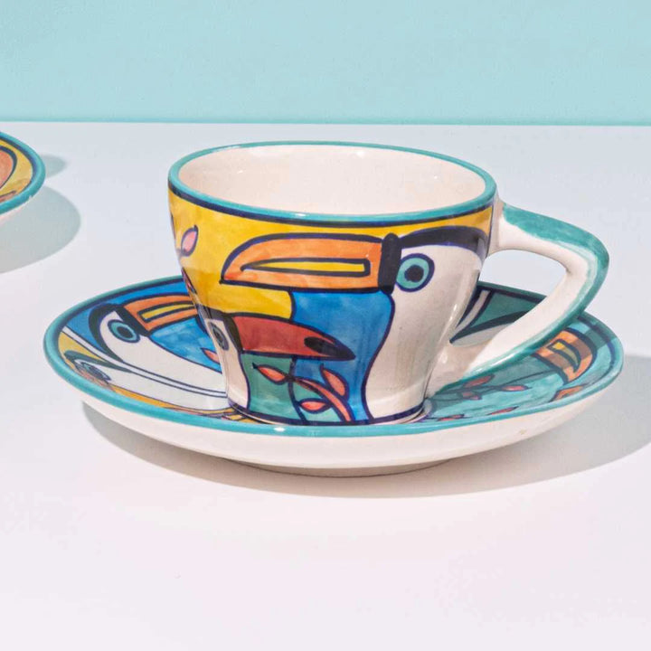 Ceramic Cup & Saucer | Tropical Ceramic Cup & Saucer
