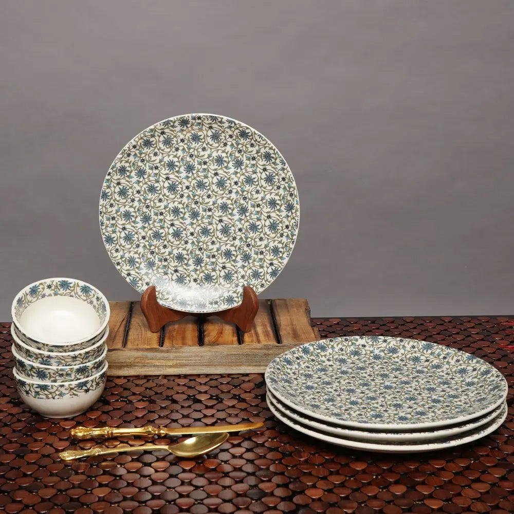Ceramic Turkish-Inspired Dinnerware Set | Handmade 8 pc Ceramic Dinner set