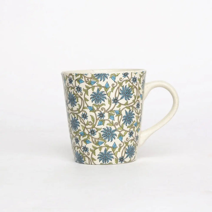 Floral Print Ceramic Mugs | Handmade Floral Print Ceramic Mugs