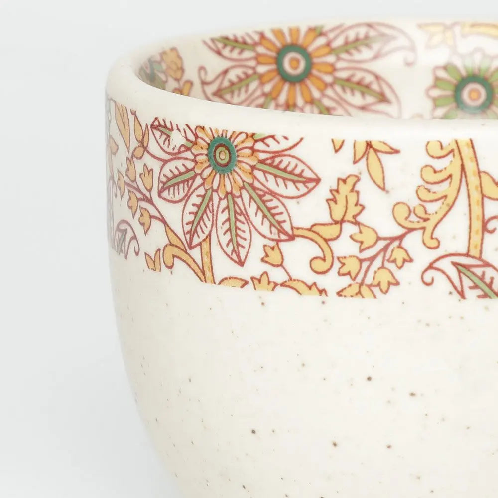 Golden Yellow Ceramic Cup & Saucer | Print Ceramic Cup & Saucer - Golden Yellow
