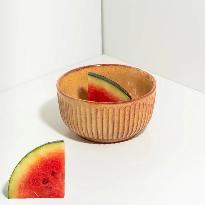 Peach Ceramic Serving Bowl - 750ml Capacity | Handmade Ceramic Serving Bowl - Peach