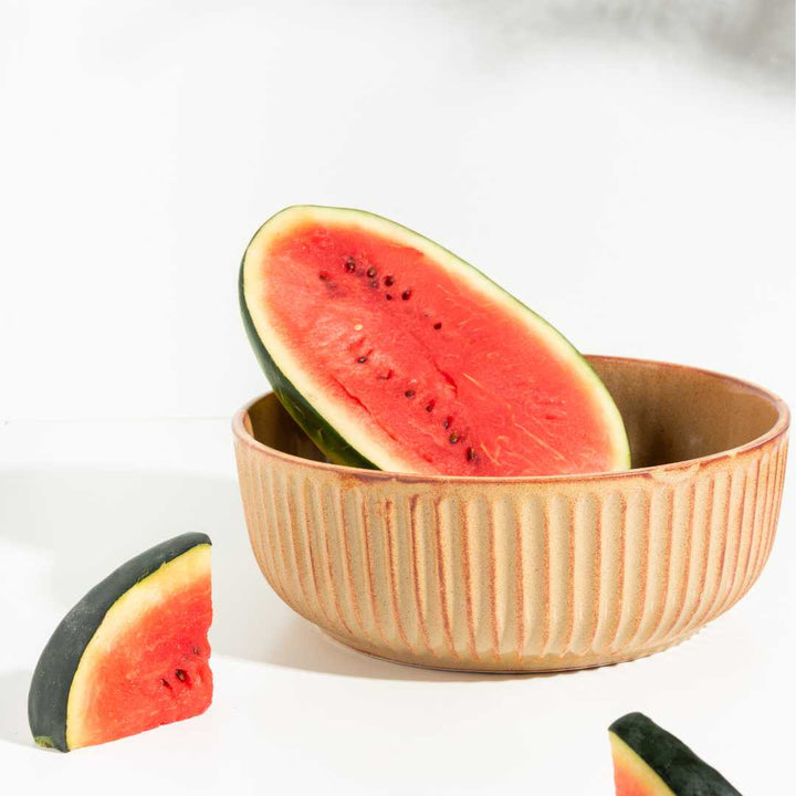Peach Ceramic Serving Bowl Set | Handmade Ceramic Serving Bowl Set of 2 - Peach