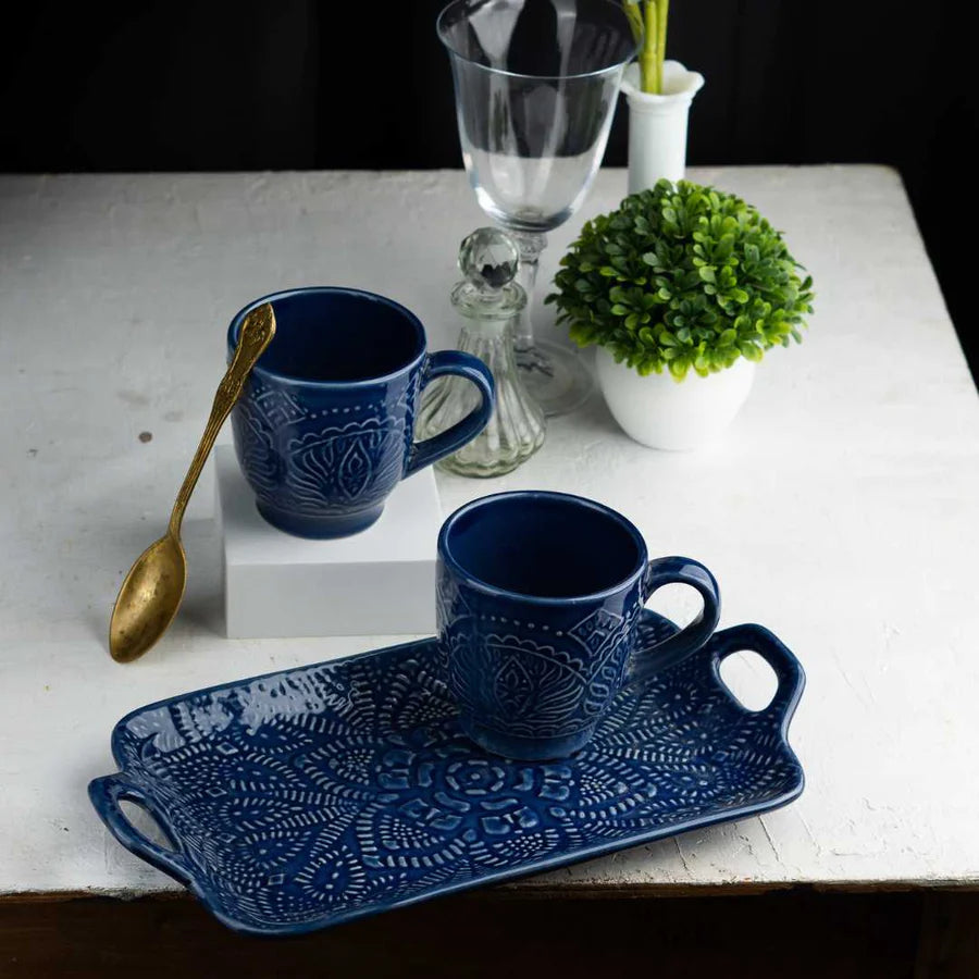 Blue Ceramic Coffee Mugs | Ceramic Coffee Mugs - Blue Sea