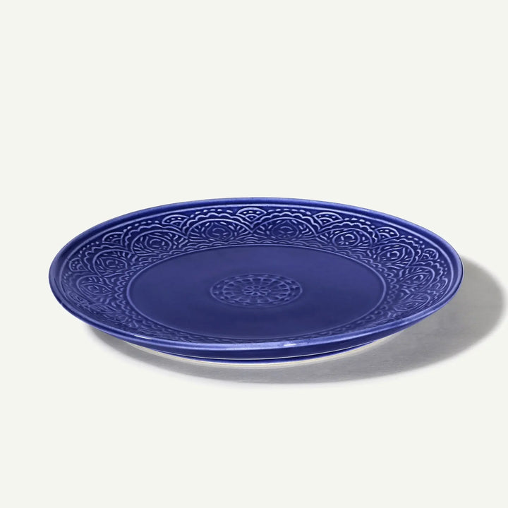 Blue Handmade Ceramic Dinner Plate Set - 10 Size | Handmade Ceramic Dinner Plate Set - Blue