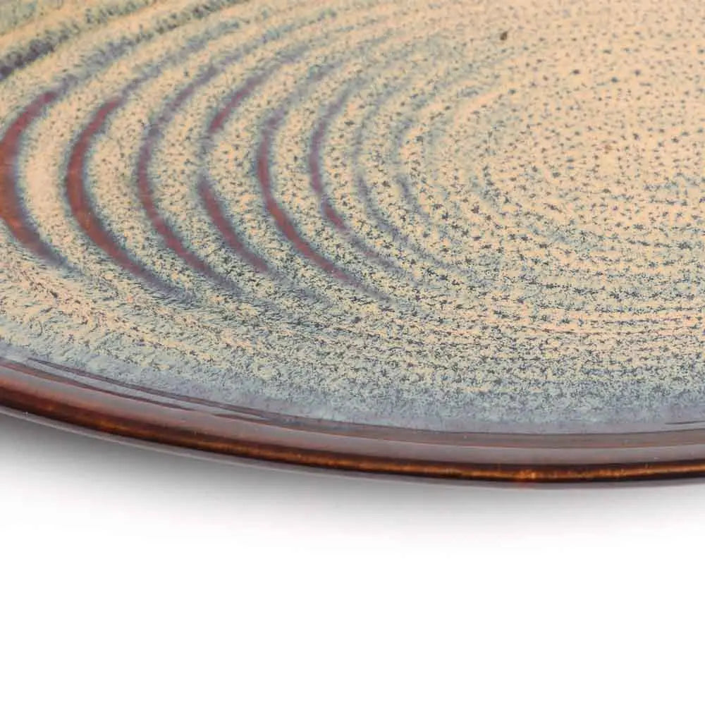 Brown Oval Ceramic Platter | Handmade Ceramic Oval Platter - Brown