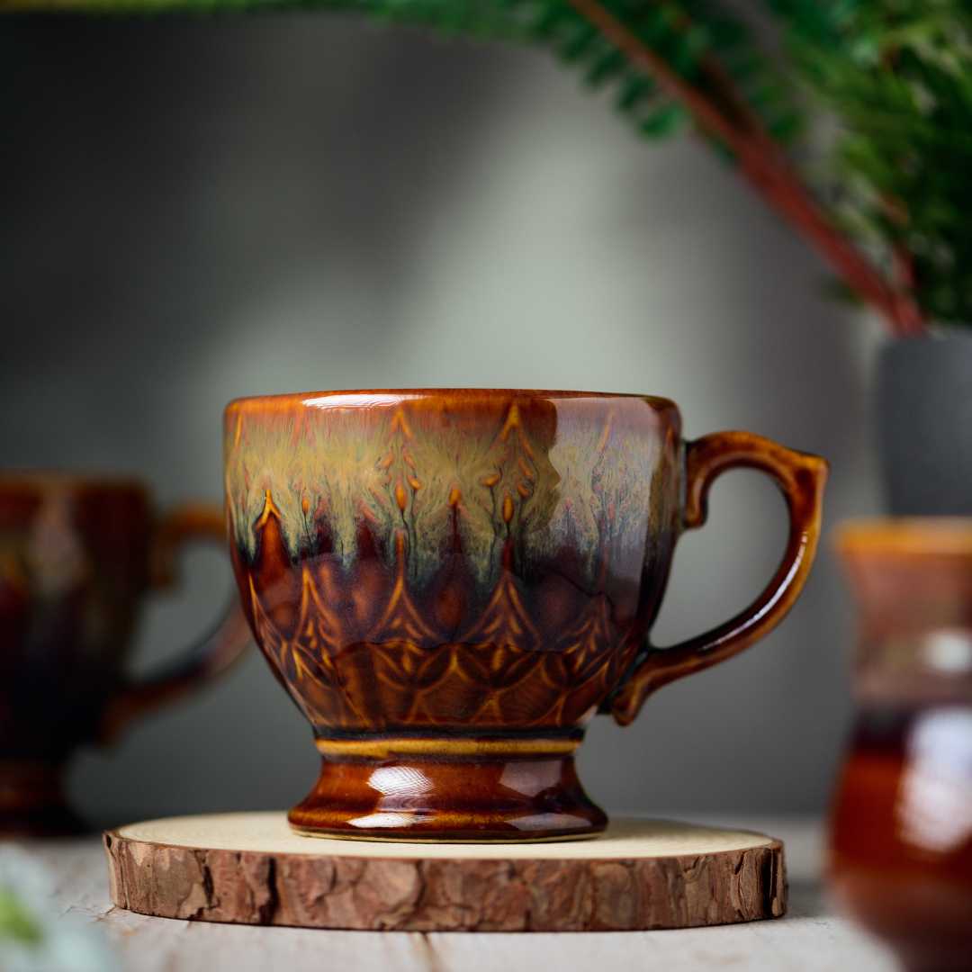 Ceramic Mugs | Vintage Wood Style Ceramic Mugs