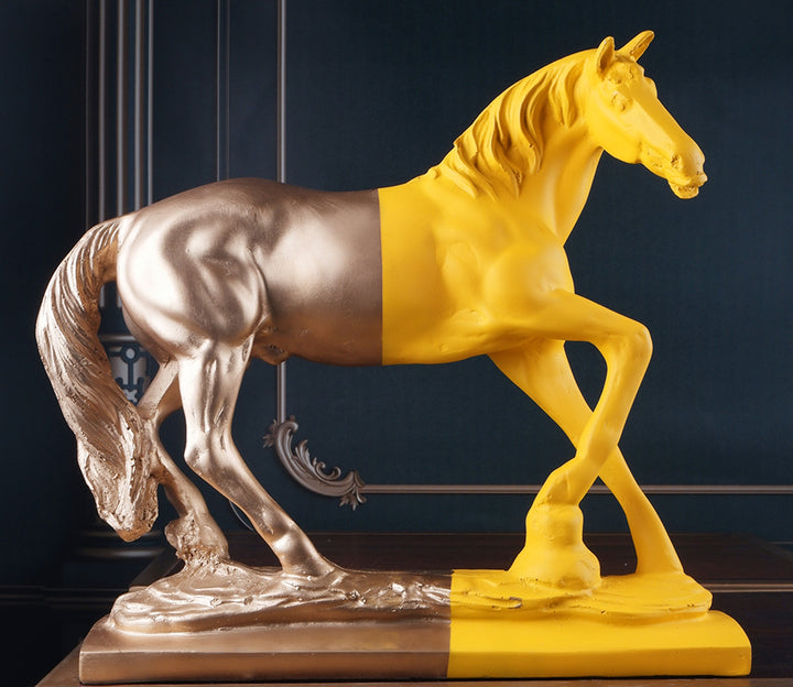 Feng Shui Yellow Running Horse Statue | Feng Shui Yellow Running Horse Statue