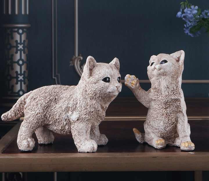 Polyresin Cute Cat Set - Adorable Figurines | Polyresin Cute Cat Set Of 2
