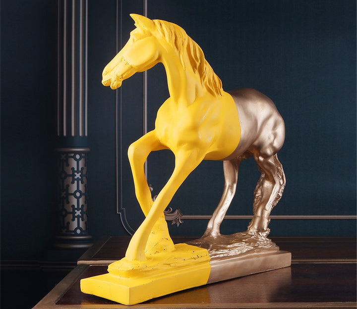 Feng Shui Yellow Running Horse Statue | Feng Shui Yellow Running Horse Statue