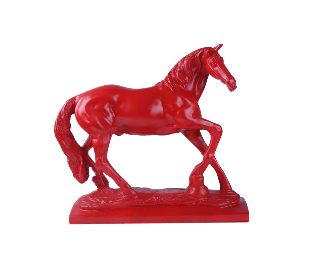 Red Running Horse Statue for Feng Shui | Feng Shui Red Running Horse Statue