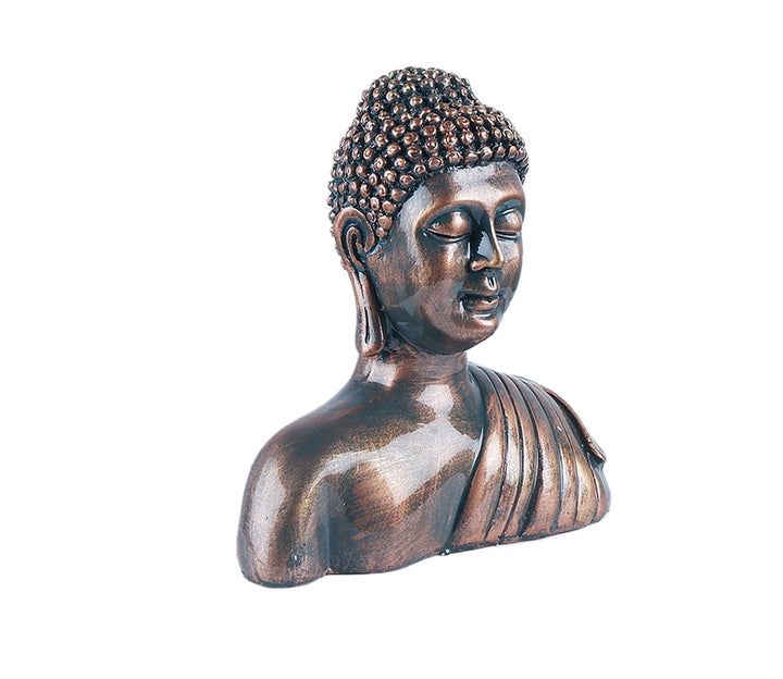 Serene Black Polyresin Sculpture with Antiqued Finish