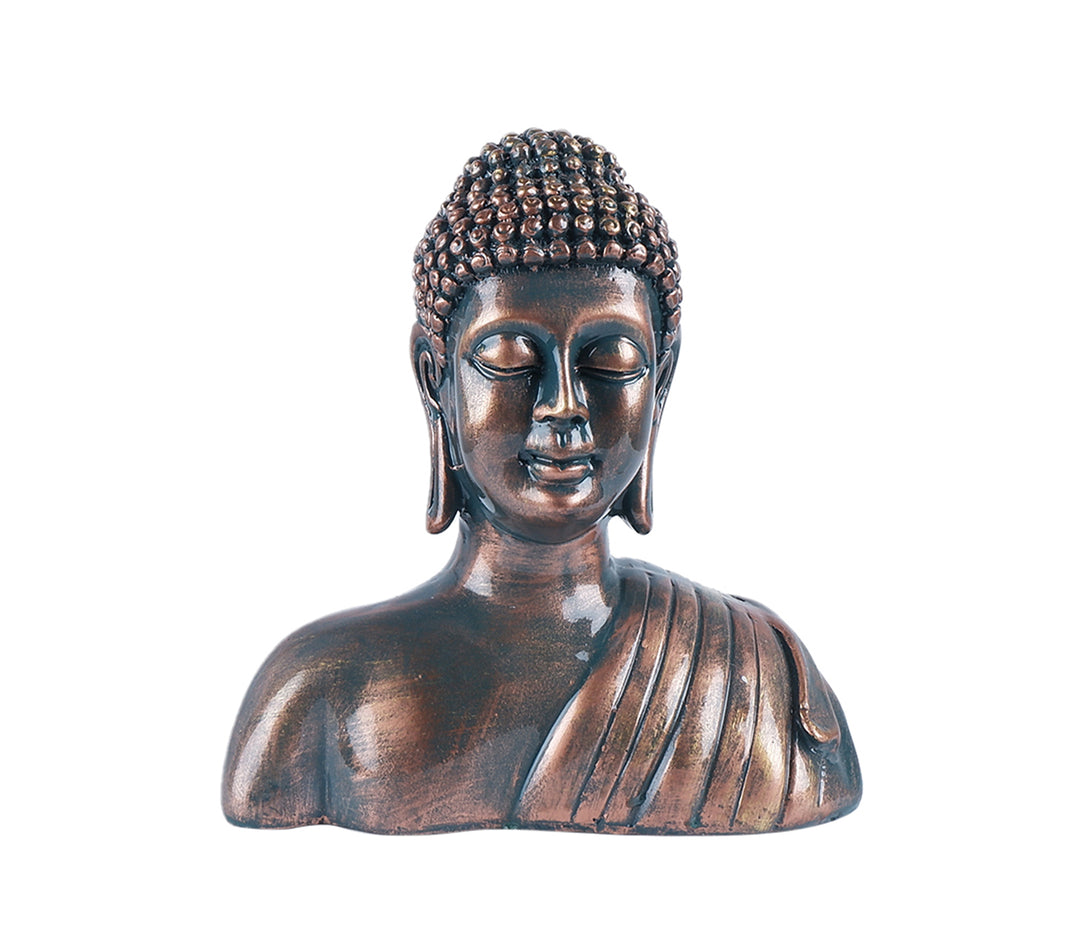 Serene Black Polyresin Sculpture with Antiqued Finish